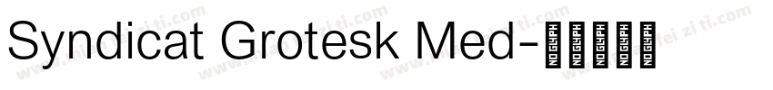 Syndicat Grotesk Med字体转换